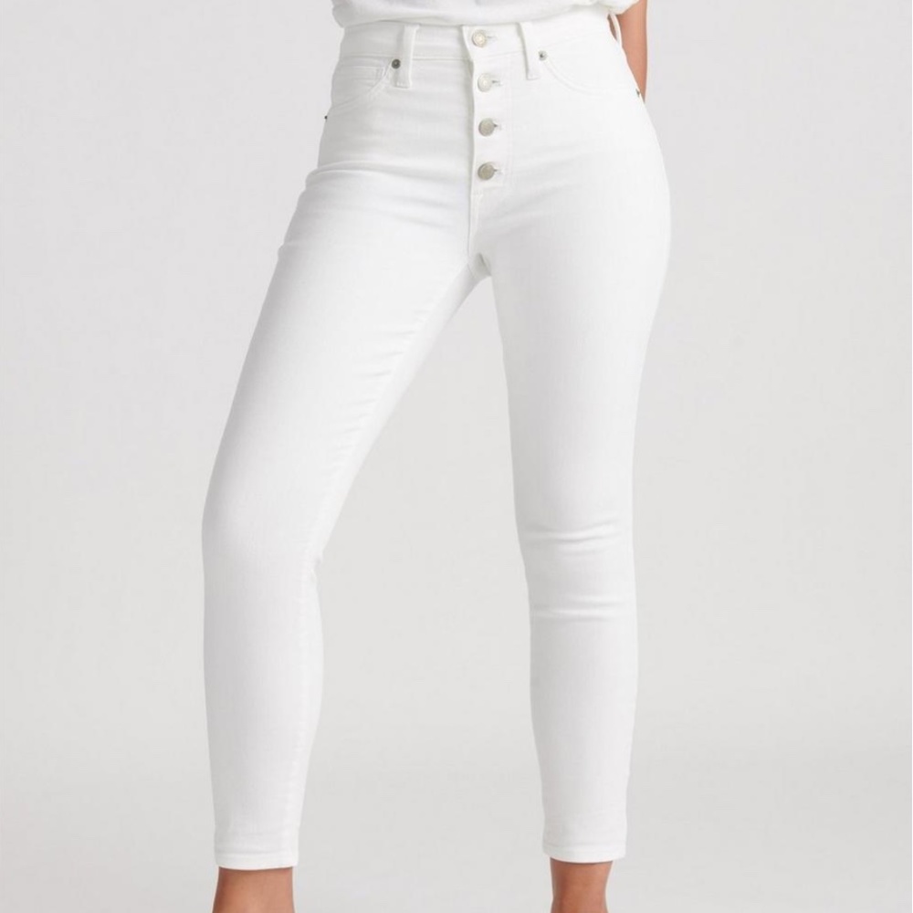 Lucky Brand High Rise Bridgette Skinny Jean white